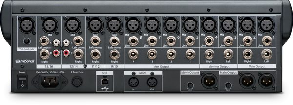 STUDIOLIVE 16.0.2 USB 16-CHANNEL PERFORMANCE AND RECORDING DIGITAL MIXER WITH USB